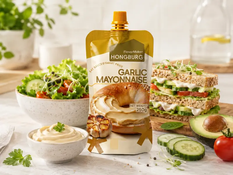 Romige plantaardige vegan mayonaise