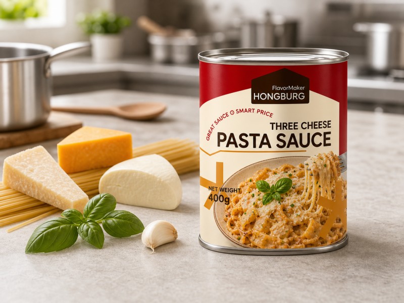 Romige pastasaus met drie kazen voor koken en maaltijdbereiding