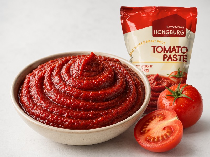 Dieprode tomatenpuree met hoge brixwaarde