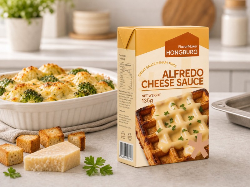 Dikke Alfredo-kaassaus voor koken en bakken