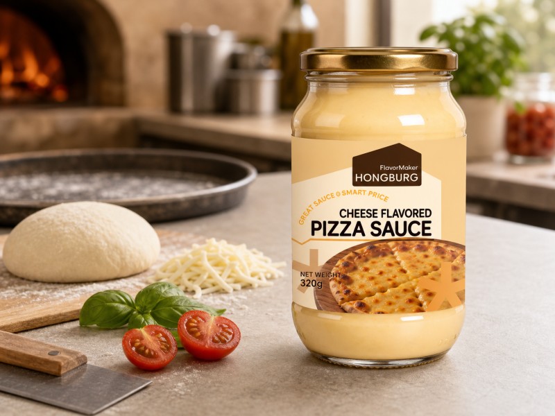 Dikke romige pizzasaus met kaassmaak