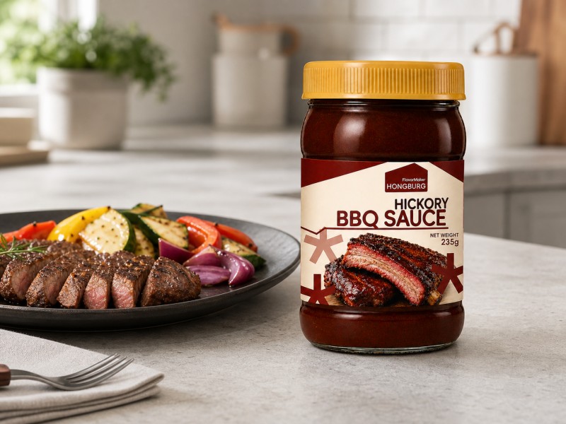 Dikke rokerige hickory barbecuesaus