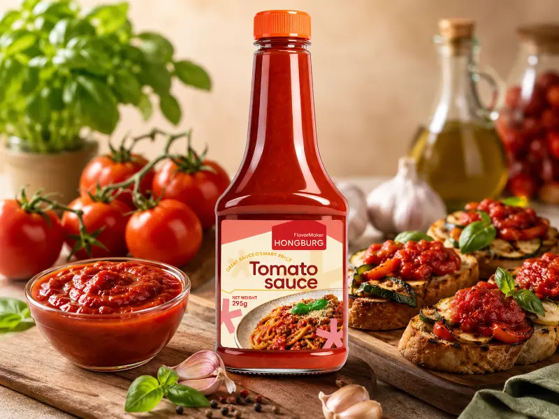 Dikke tomatensaus met natuurlijke smaak