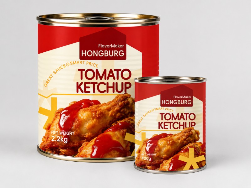 Tomatenketchup in blikje