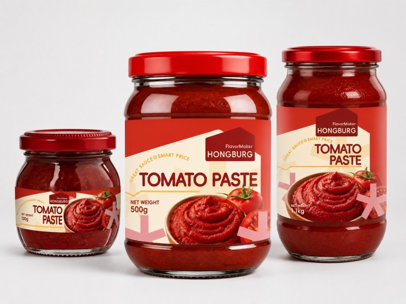 Tomatenpuree in glazen pot