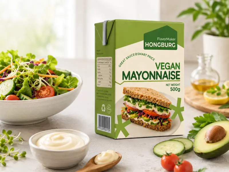 Veganistische mayonaise in Tetra Pak